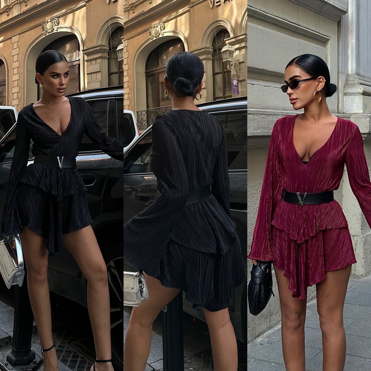 The Bella Pleated Mini Dress – 1006