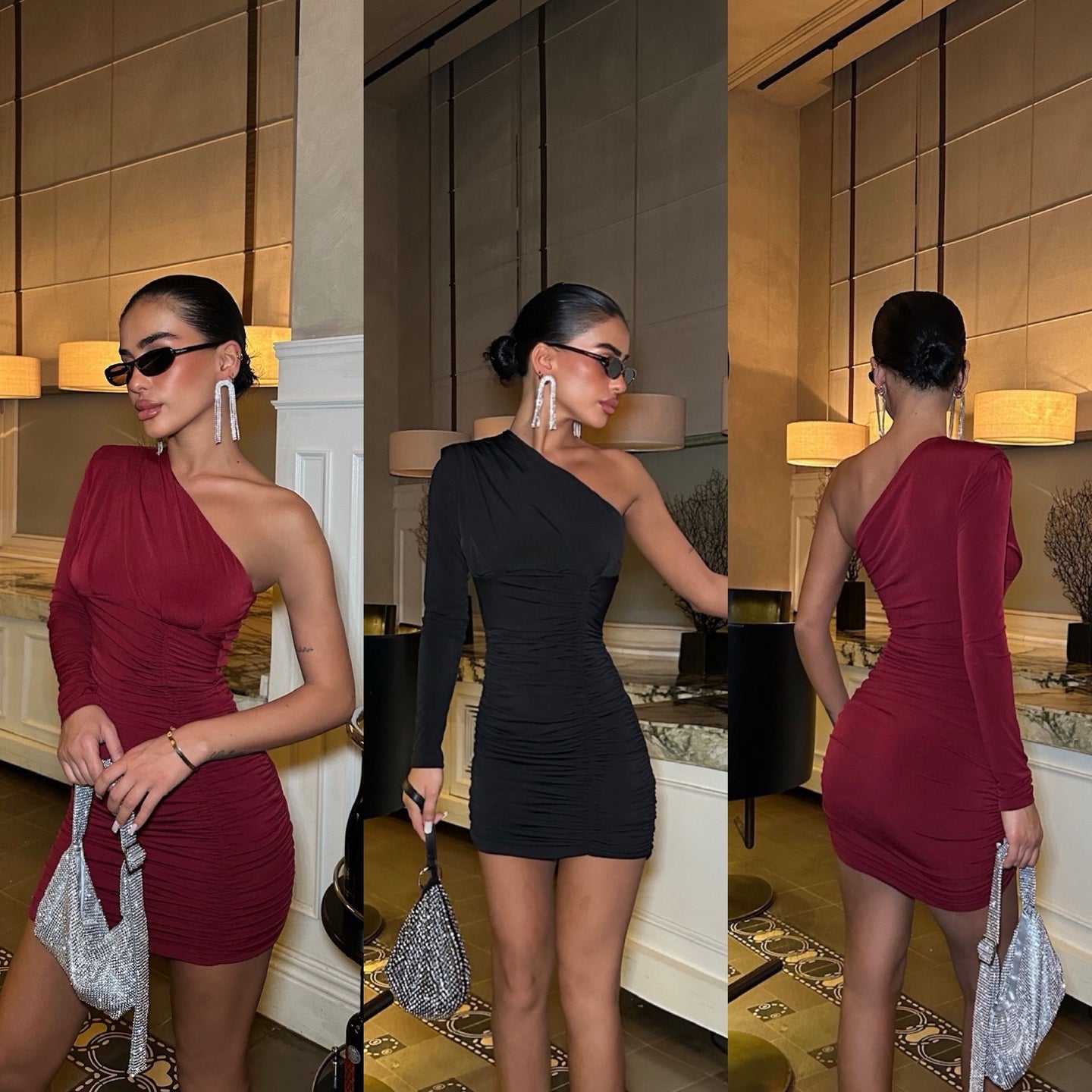 The Ruby One-Shoulder Mini Dress - 1014