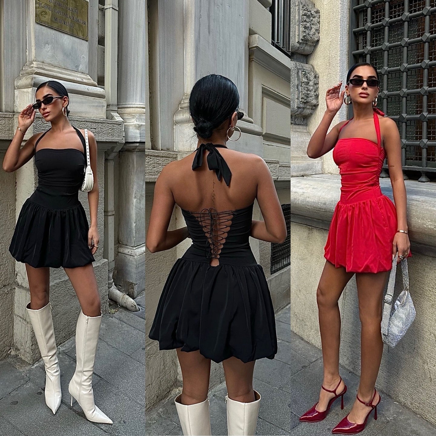 Scarlet Halter Mini Dress – 1055