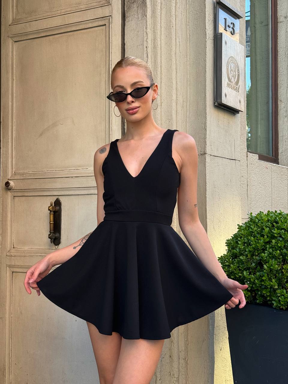 The Allure Backless Flare Mini Dress – 1111