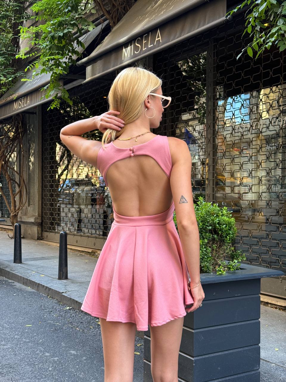 The Allure Backless Flare Mini Dress – 1111