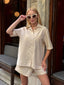 Relaxed Effortless Linen Shirt and Shorts Set – 1109