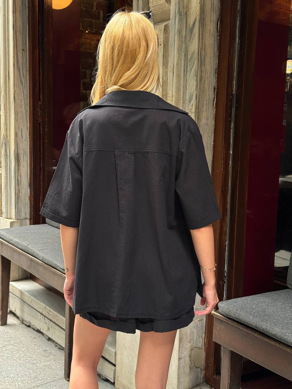 Relaxed Effortless Linen Shirt and Shorts Set – 1109