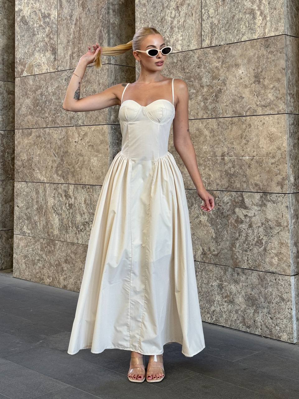 The Timeless Luxe Corset Maxi Dress – 1098