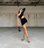 The Noir Luxe Asymmetrical Mini Dress Set - 1019