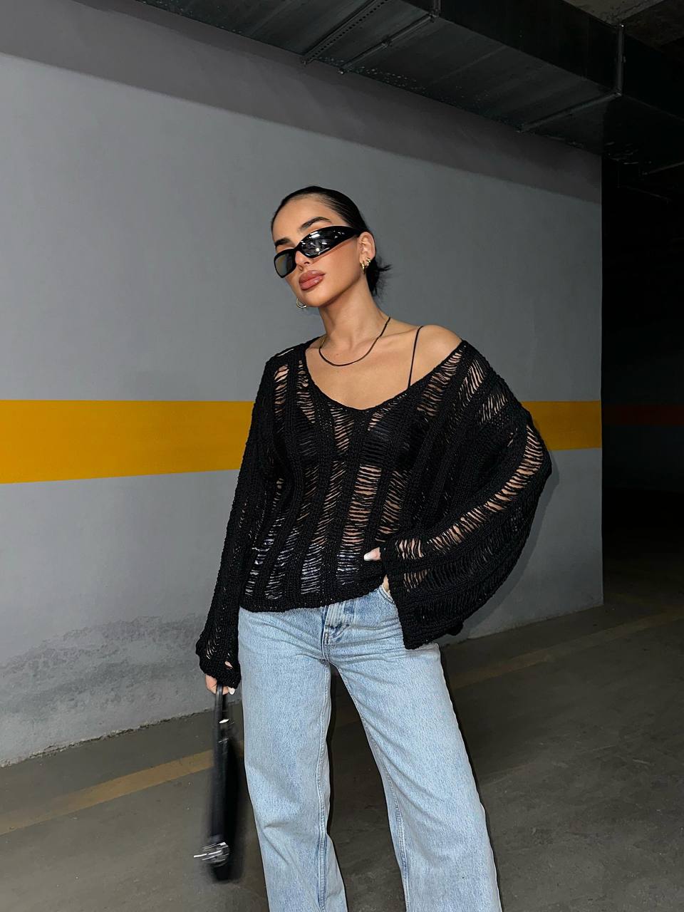 The Urban Edge Distressed Knit Sweater – 1095