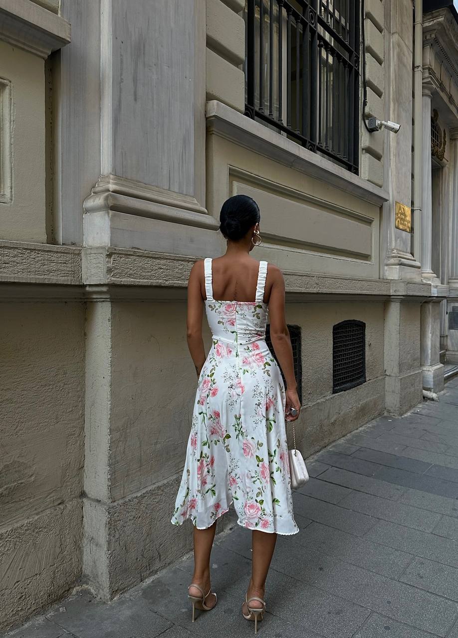 The Floral Charm Midi Dress – 1094