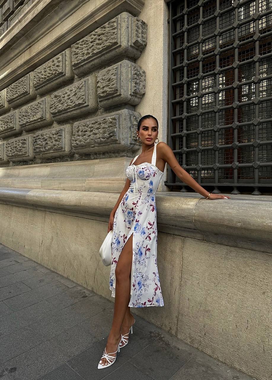 The Floral Charm Midi Dress – 1094