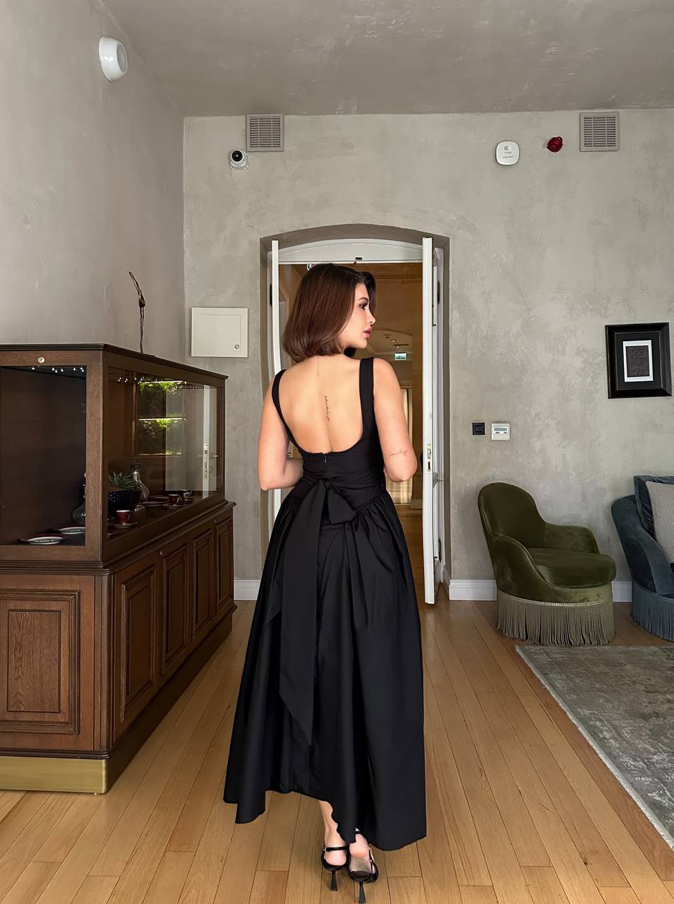 The Belle Lace-Up Midi Dress – 1164