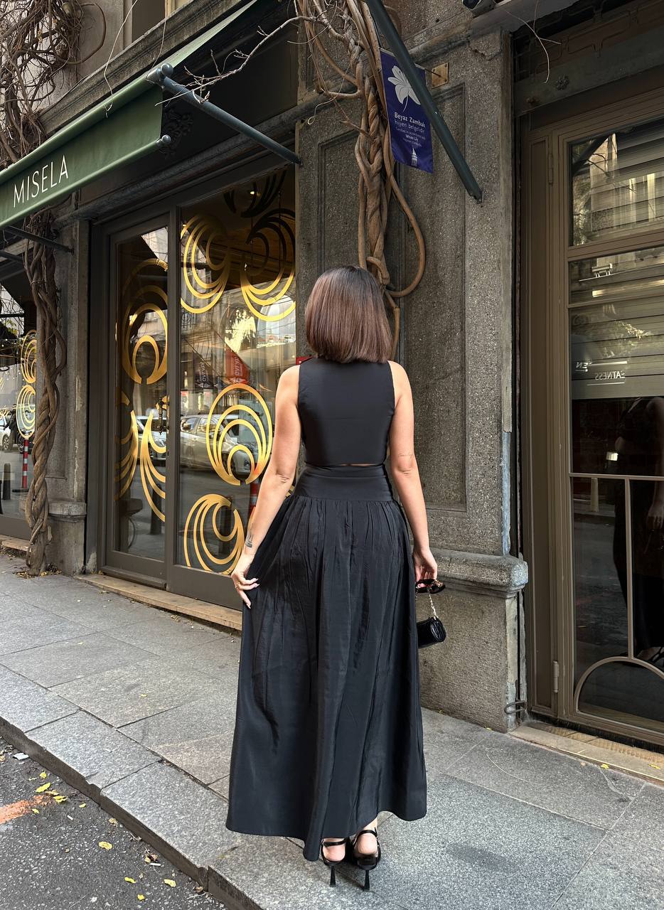 Chic Vintage-Inspired Two-Piece Set - 1179