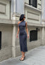 The One-Shoulder Ruched Elegance Midi Dress - 1184