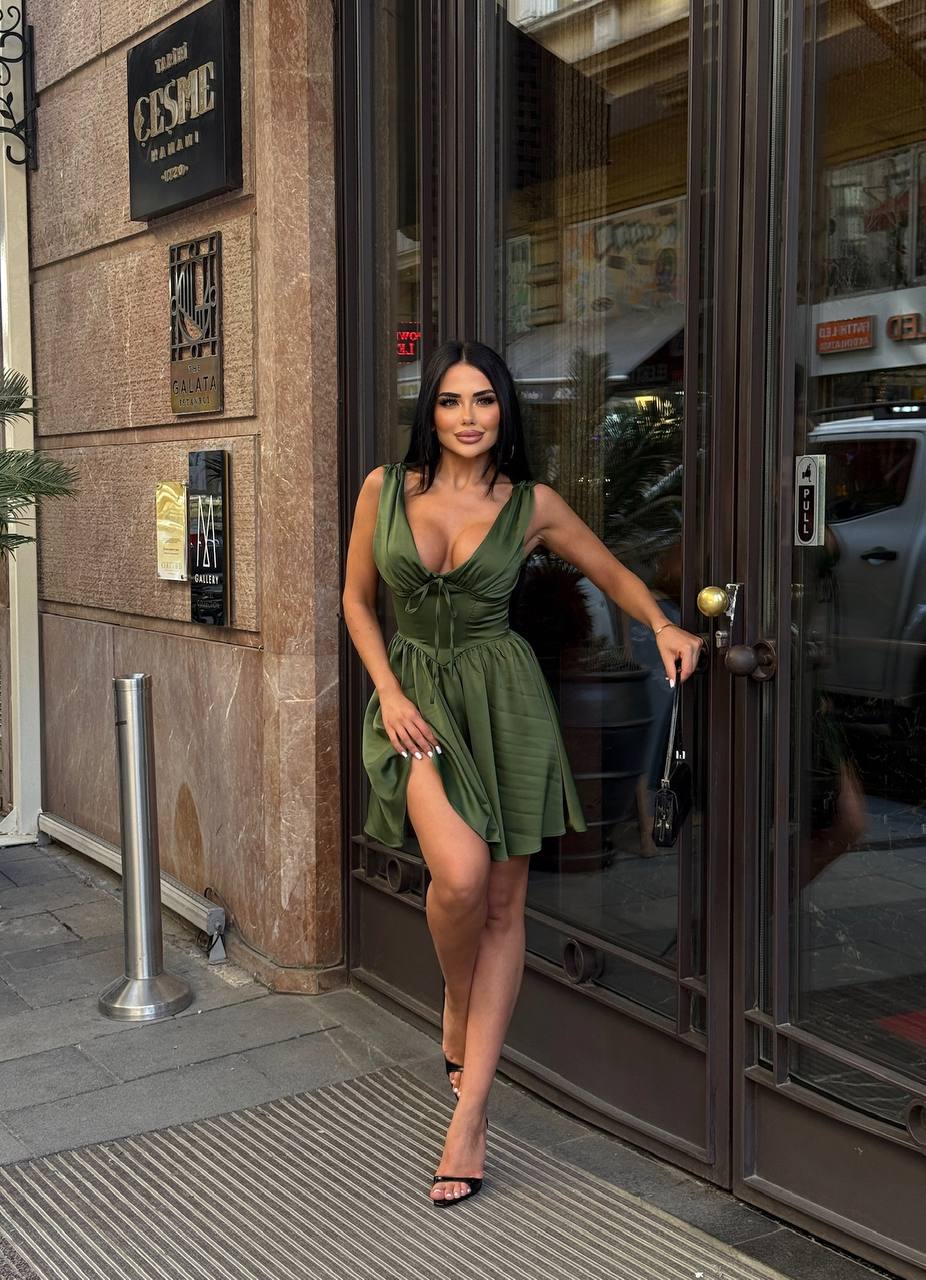 The Milan Ruched Corset Mini Dress - 1200