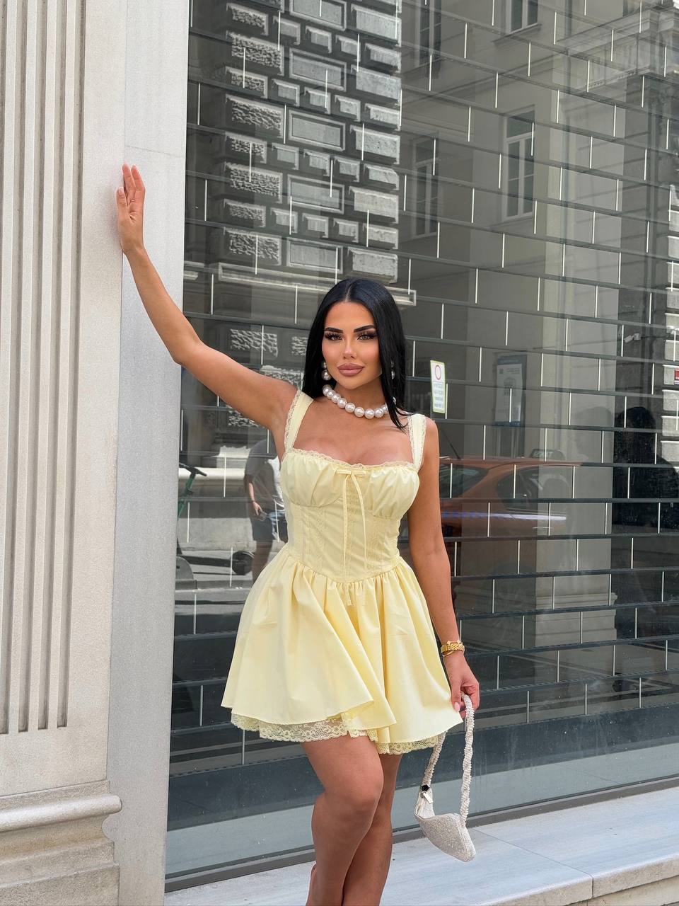 Twilight Drape Waist Cut-Out Midi Dress - 1227