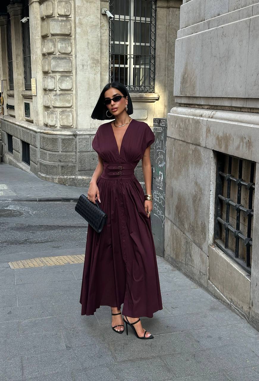 The Celeste Belted Maxi Dress - 1239