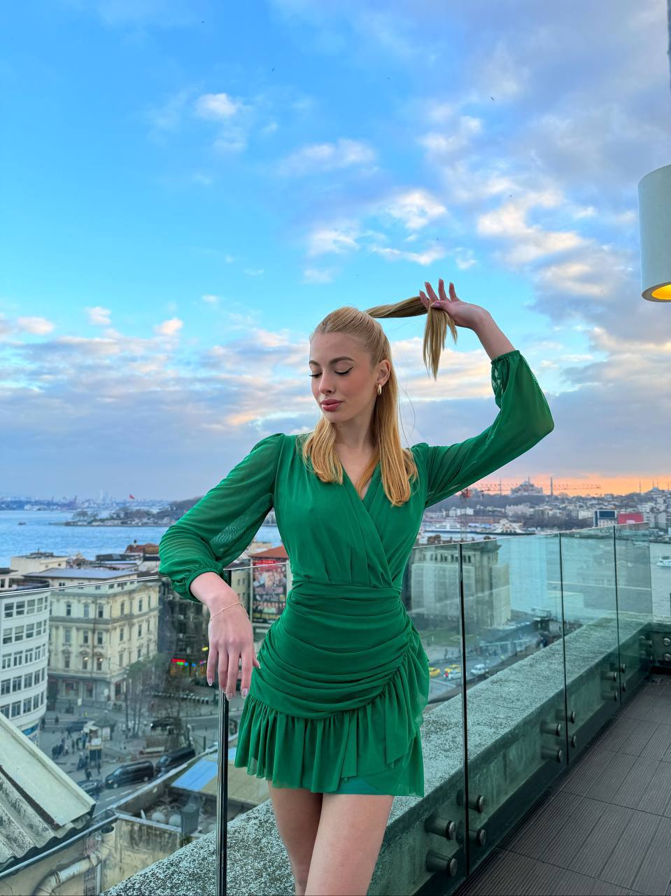 The Enchanted Elegance Ruffle Mini Dress- 1090