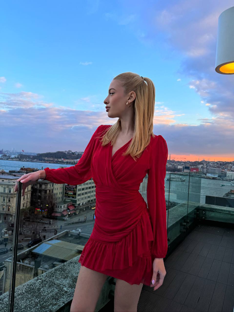 The Enchanted Elegance Ruffle Mini Dress- 1090