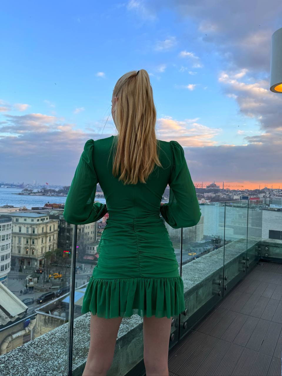 The Enchanted Elegance Ruffle Mini Dress- 1090