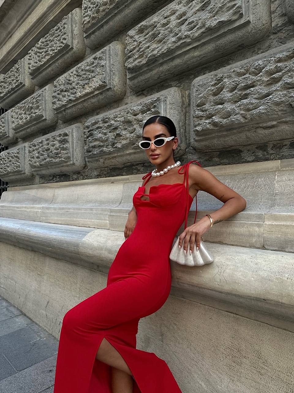 The Luxe Scallop Maxi Dress – 1083