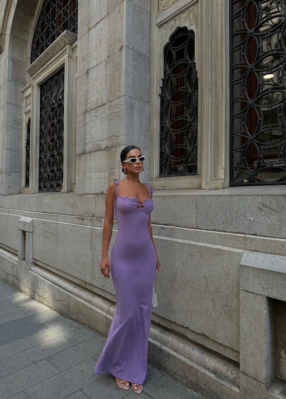 The Luxe Scallop Maxi Dress – 1083