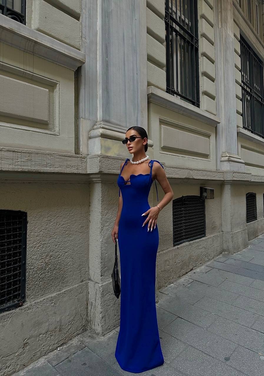 The Luxe Scallop Maxi Dress – 1083