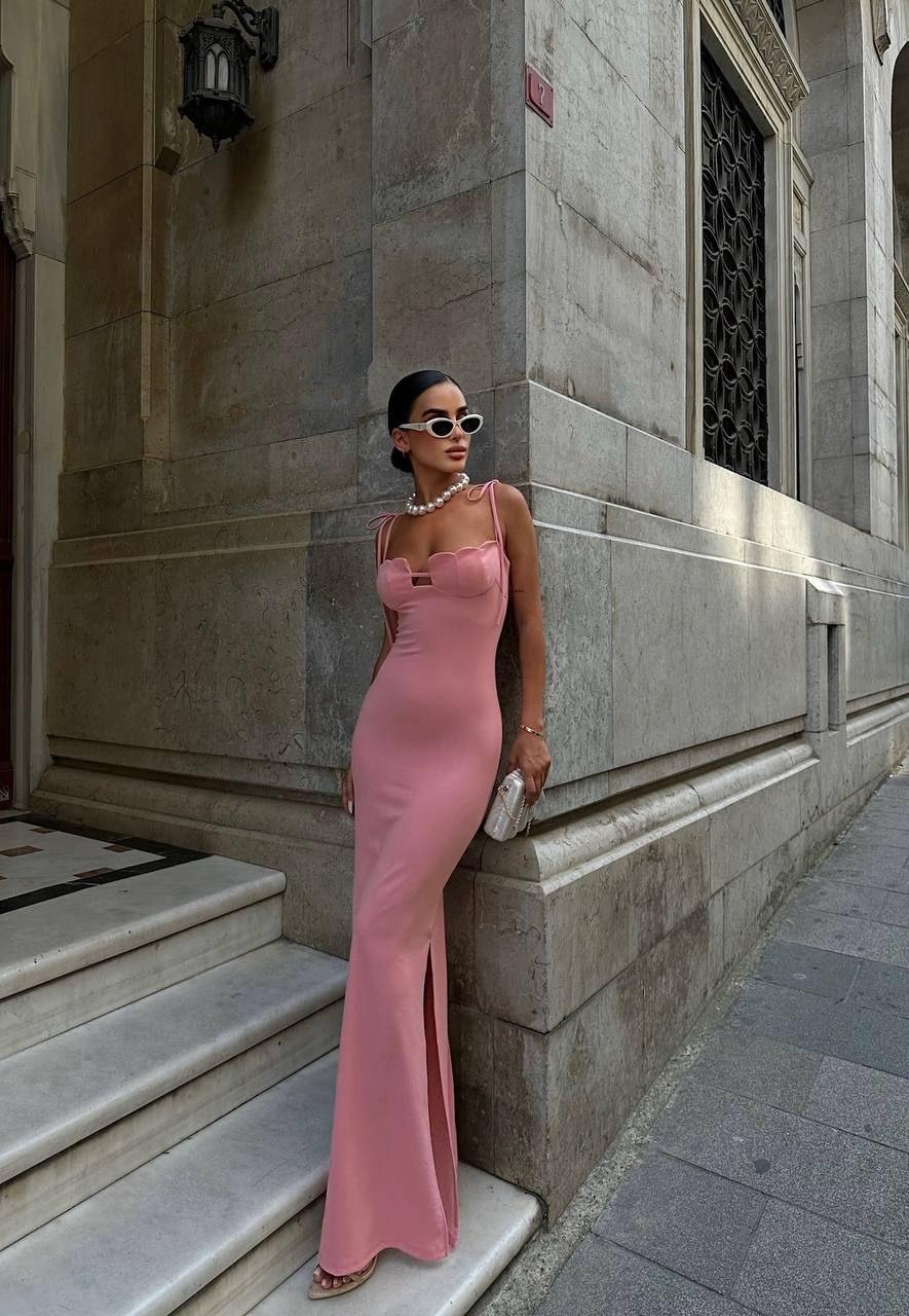 The Luxe Scallop Maxi Dress – 1083