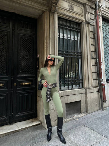 The Sleek Zip-Up Jumpsuit – 1074