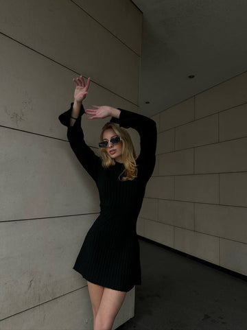 The Bella Ribbed Knit Mini Dress – 1070