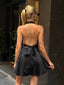 The Allure Satin Halter Mini Dress - 1018