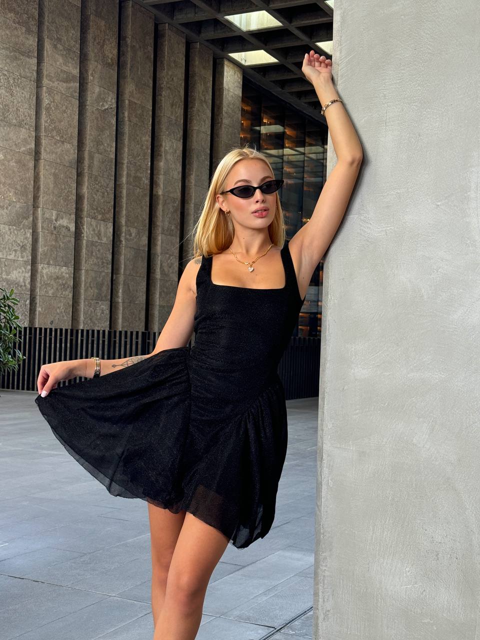 The Celeste Glitter Skater Dress – 1066