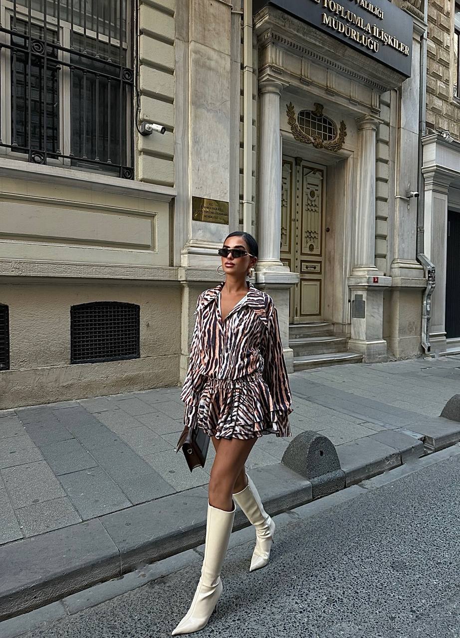 Urban Luxe Safari Set Outfits (Two-Piece Set) - 1034