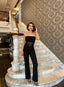 The Luxe Strapless Mesh Panel Set Chic Two-Piece - 1166