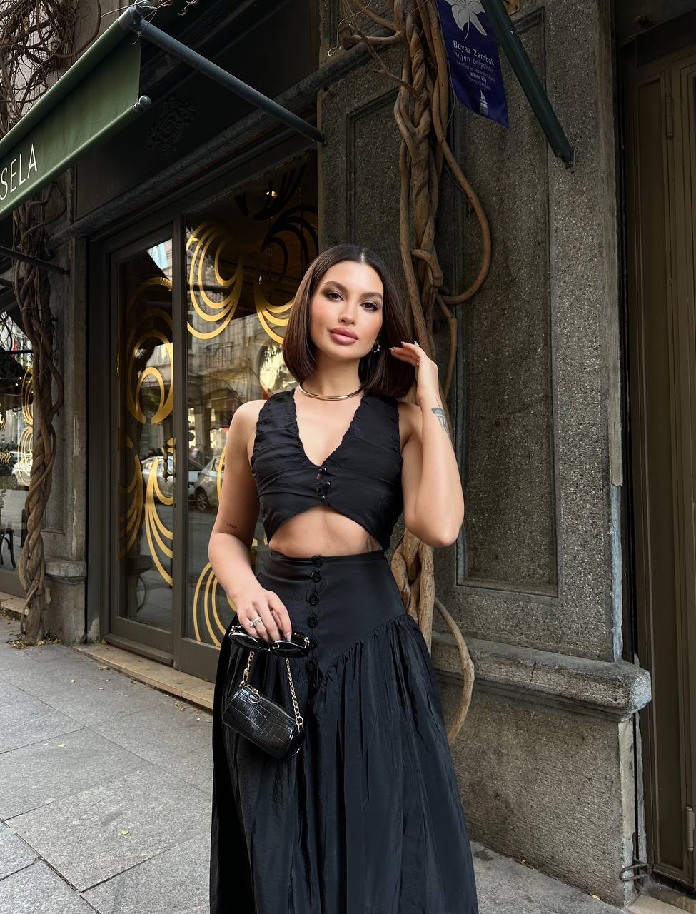 Chic Vintage-Inspired Two-Piece Set - 1179