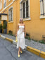 Sunset Whisper Strapless Lace Midi Dress - 1223