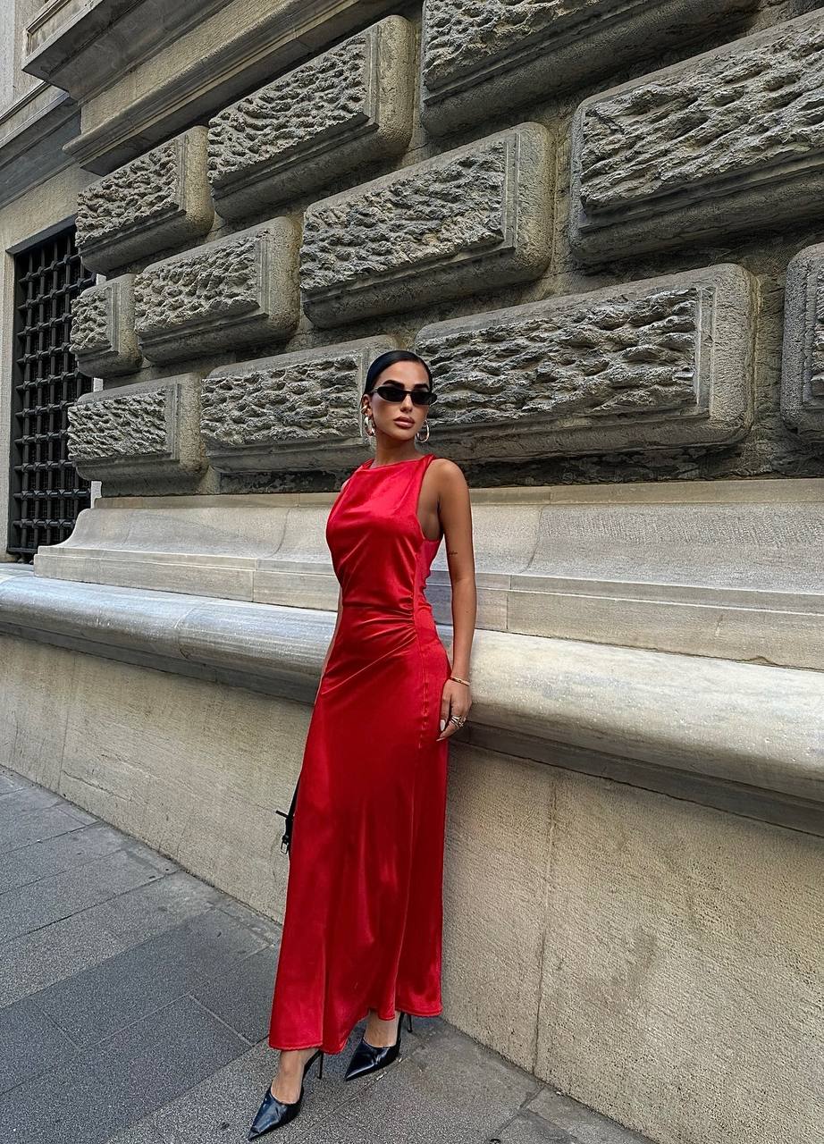 The Luxe Satin Maxi Dress – 1058