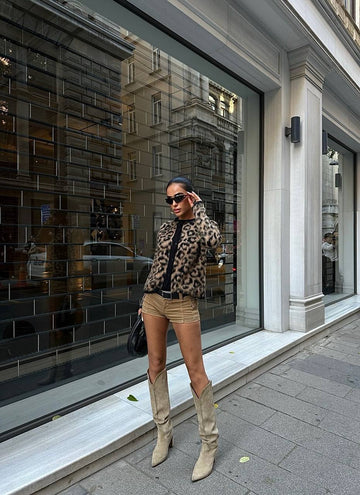 Wild Luxe Leopard Print Jacket – 1051