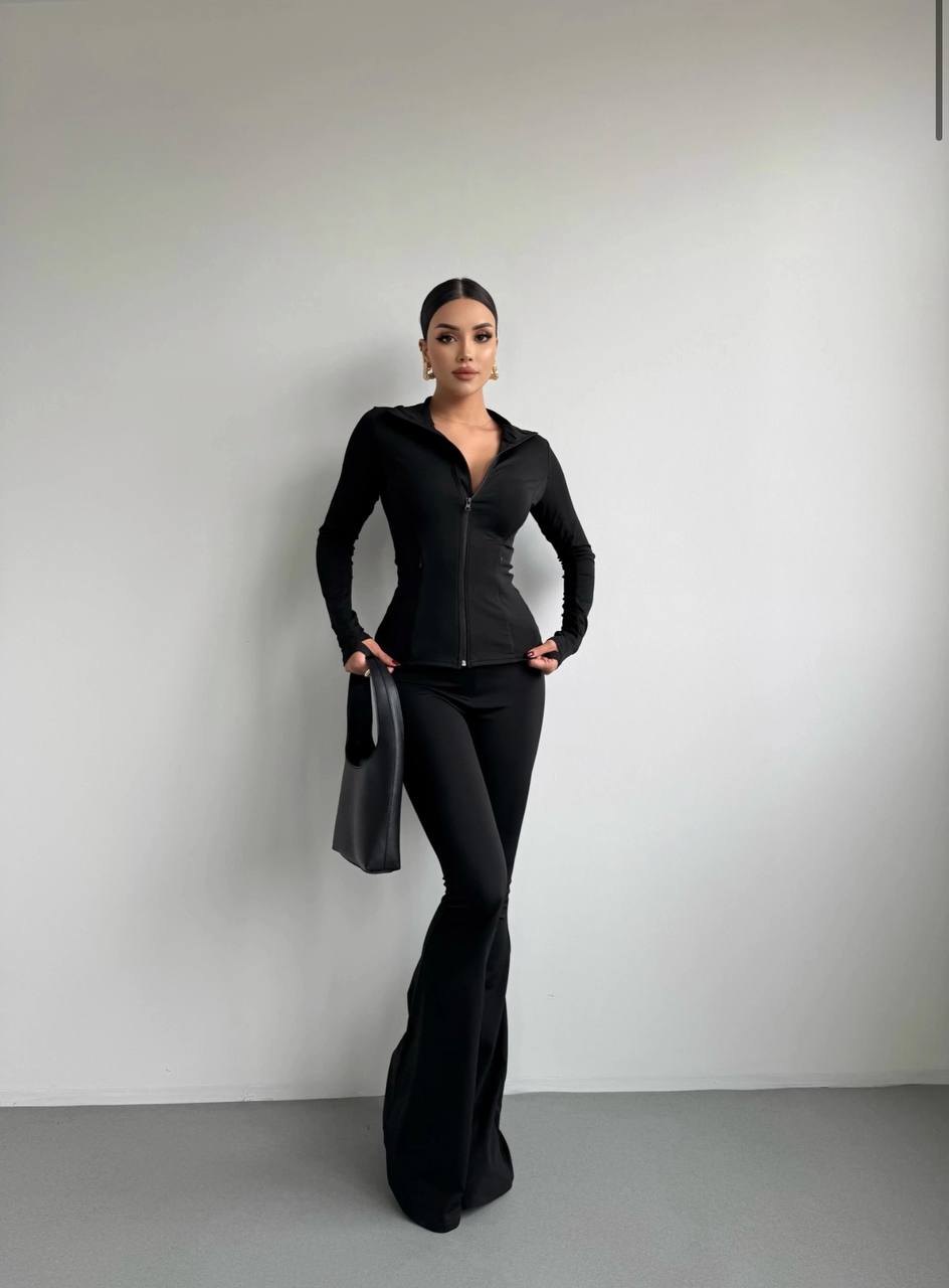 The Luxe Zip-Up Two-Piece Set – 1038