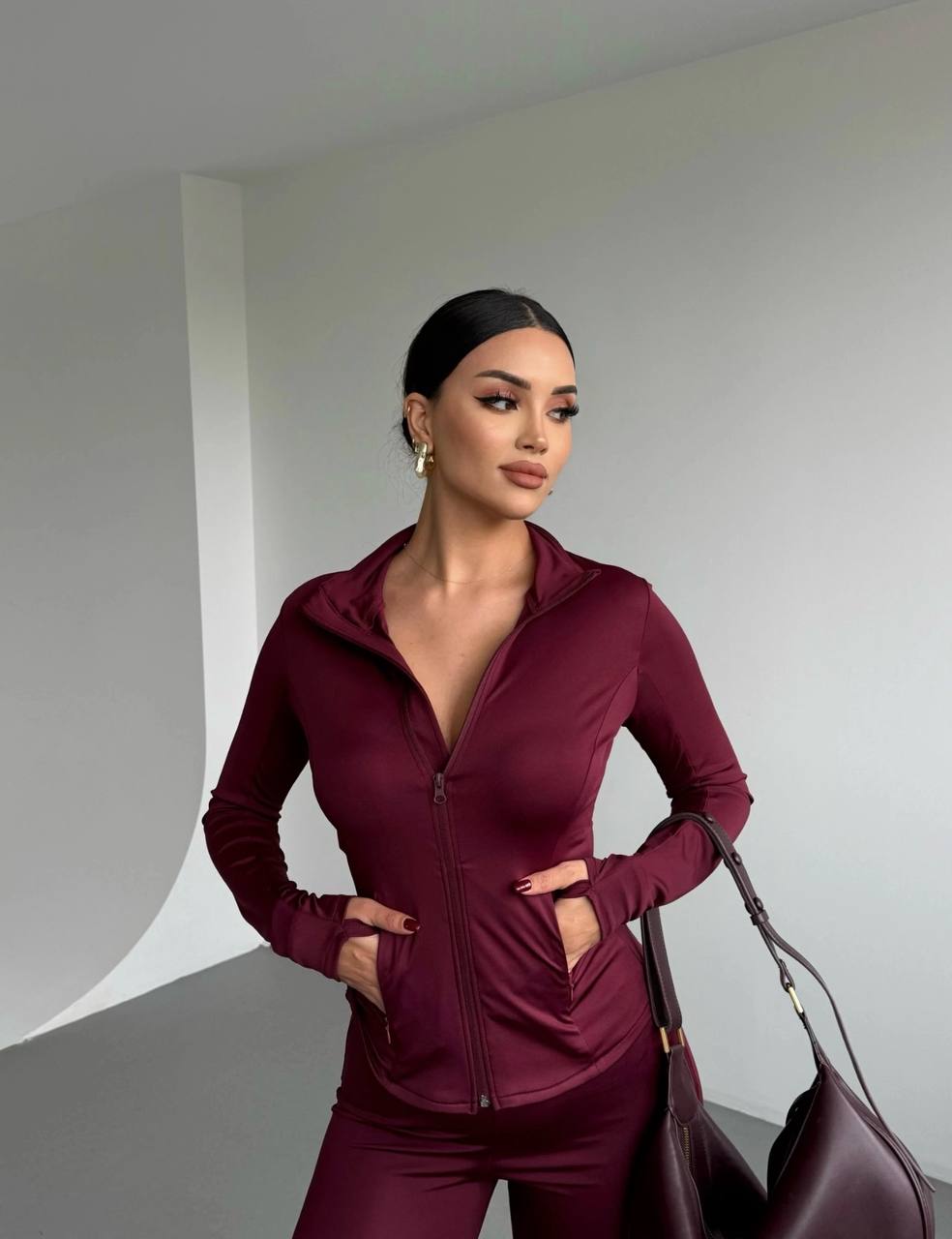 The Luxe Zip-Up Two-Piece Set – 1038