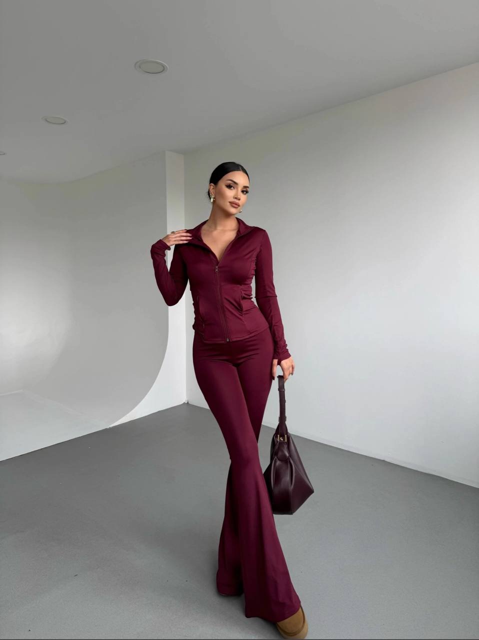 The Luxe Zip-Up Two-Piece Set – 1038