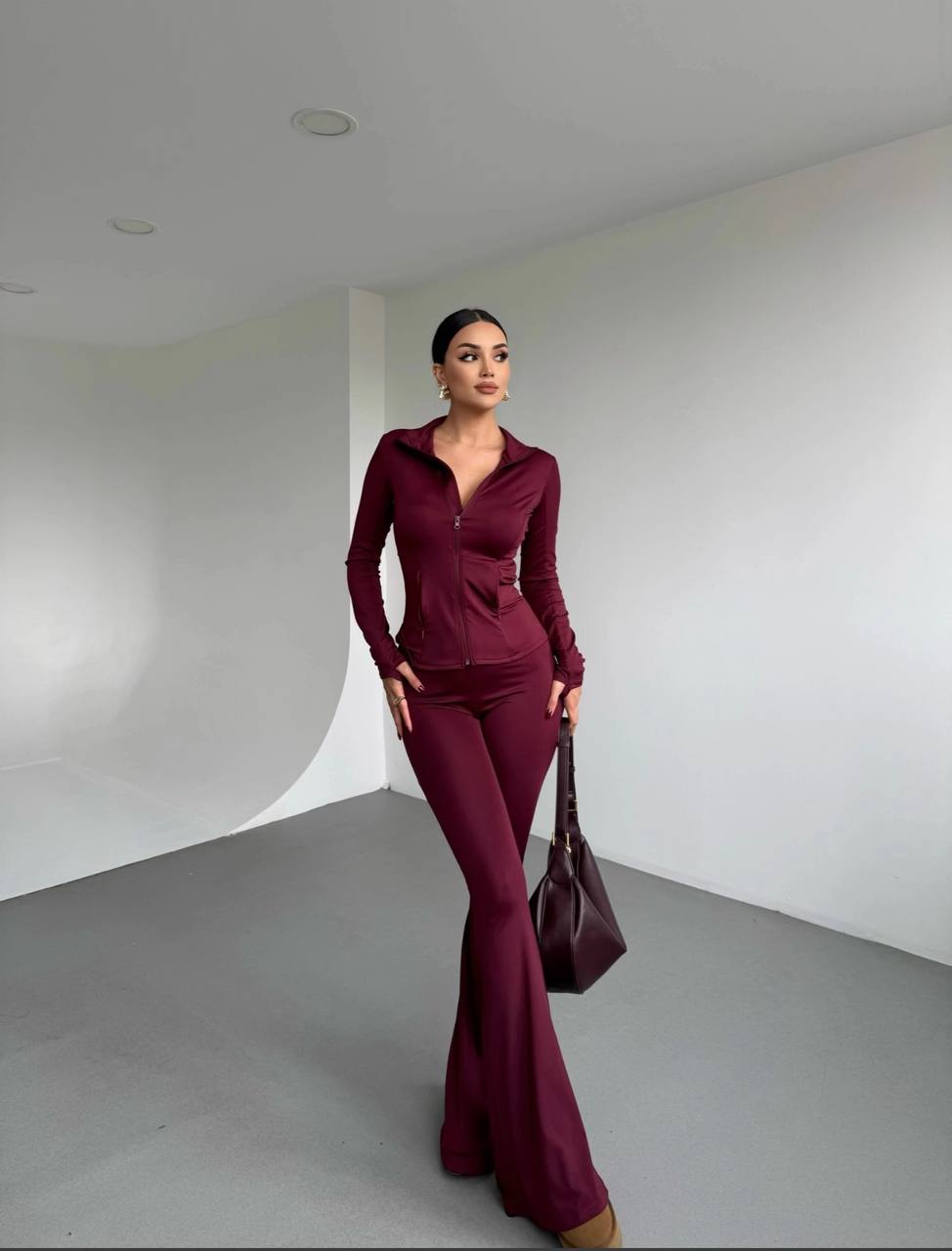 The Luxe Zip-Up Two-Piece Set – 1038