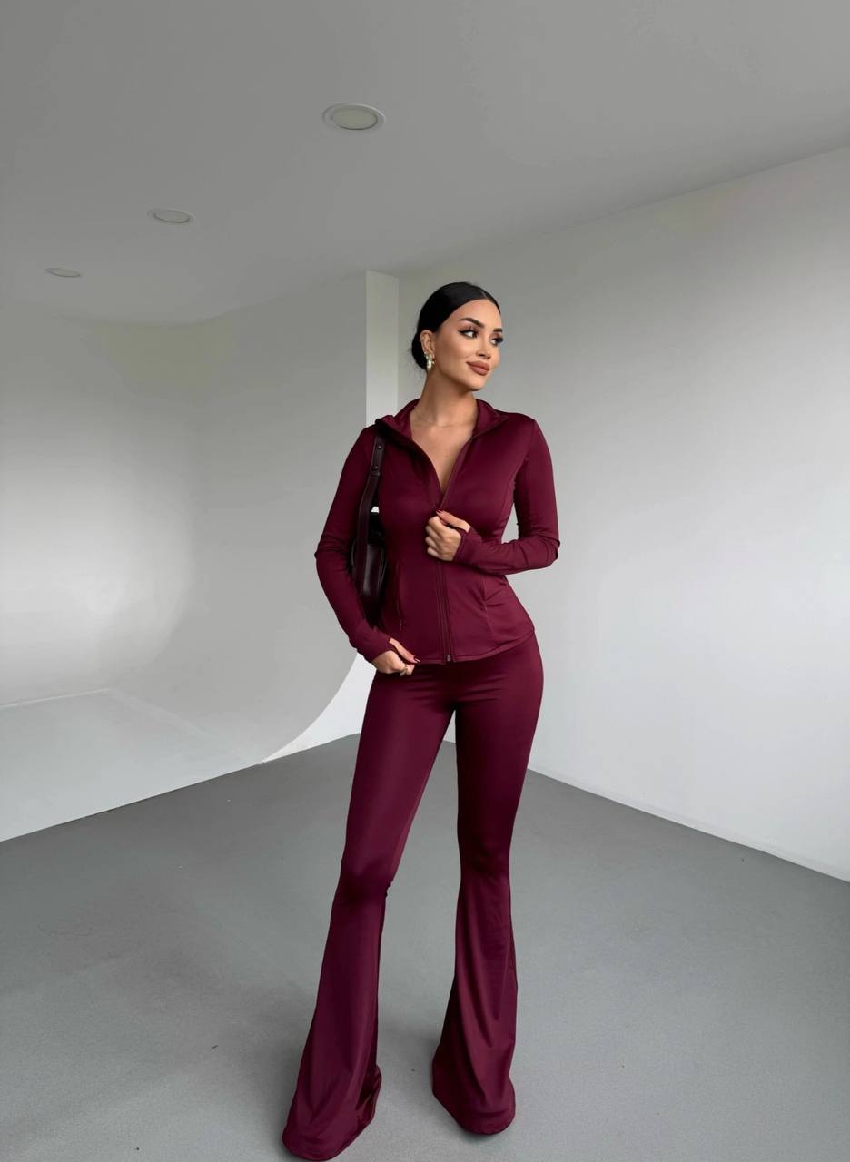 The Luxe Zip-Up Two-Piece Set – 1038