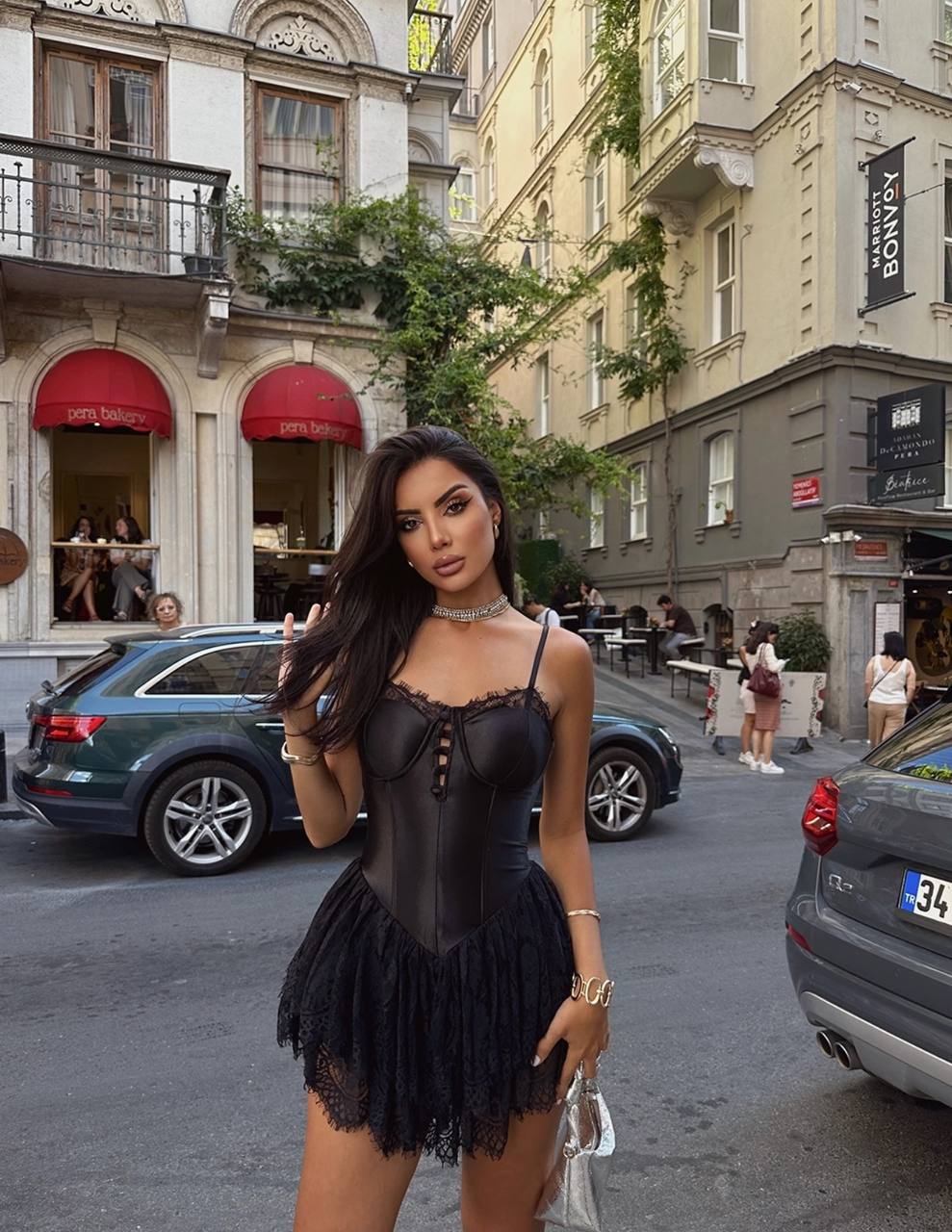 The Pearl Corset Mini Dress - 1016