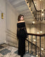 The Seraphina Off-Shoulder Gown Maxi Dress- 1012