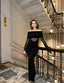 The Seraphina Off-Shoulder Gown Maxi Dress- 1012