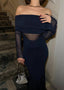 The Seraphina Off-Shoulder Gown Maxi Dress- 1012