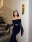 The Seraphina Off-Shoulder Gown Maxi Dress- 1012