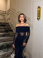 The Seraphina Off-Shoulder Gown Maxi Dress- 1012