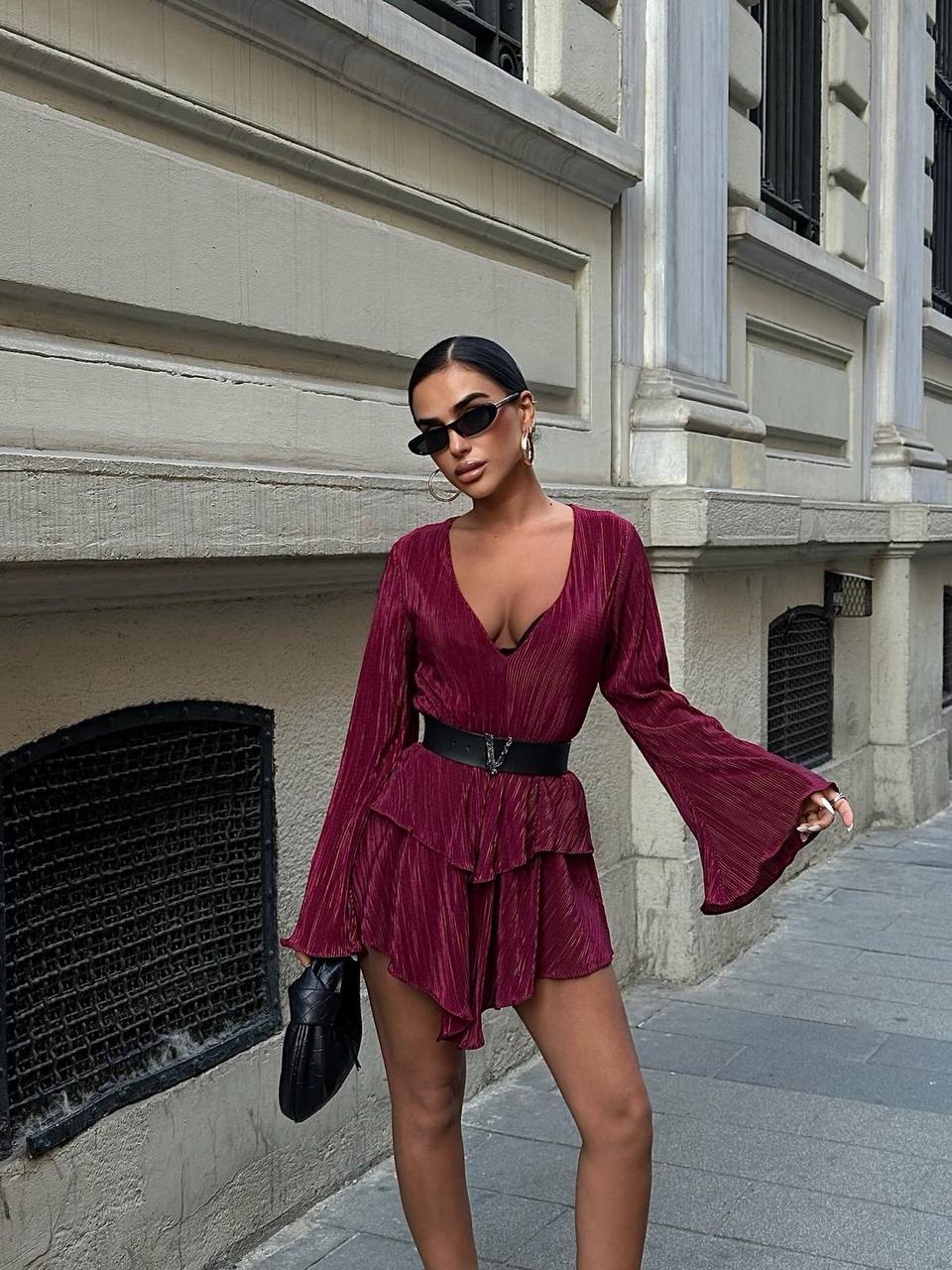 The Bella Pleated Mini Dress – 1006