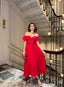 The Bella Off-Shoulder Maxi Dress – 1004