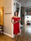 The Sophia Off-Shoulder Midi Dress – 1003