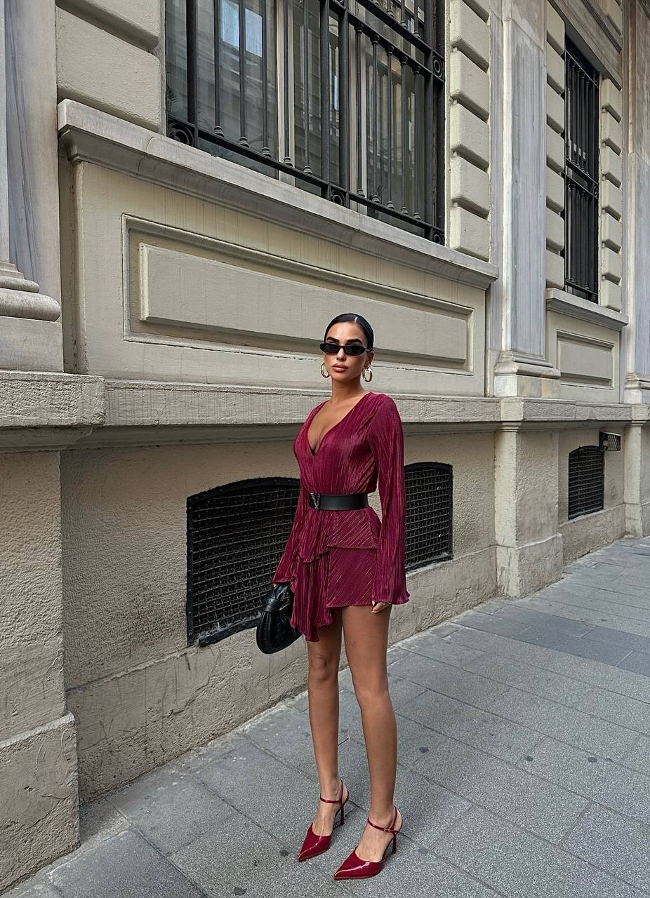 The Bella Pleated Mini Dress – 1006